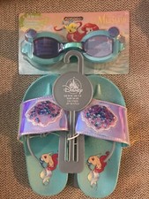 Disney Little Mermaid Ariel Sandals Swim Goggles New US Size 9/10, 11/12