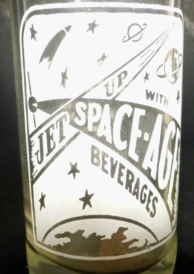 vintage ACL pop SODA bottle - JET-UP WITH SPACE AGE BEVERAGES of GROVE CITY, PA