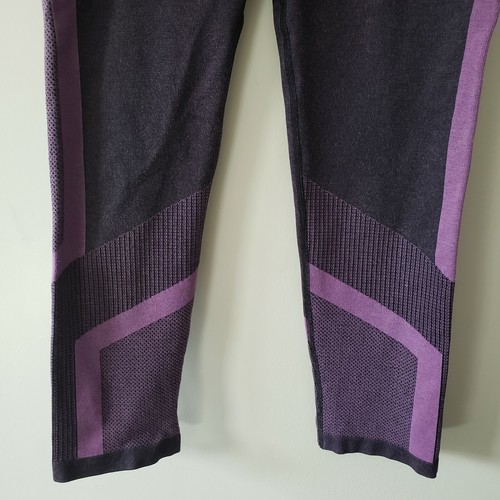 Under Armour Leggings Womens Sz Large Purple Seamless Cropped Activewear Bottoms - Picture 5 of 9