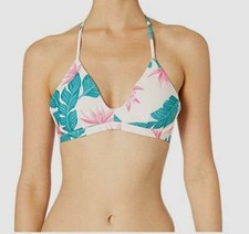  75 Hurley Women's Pink Printed Quick Dry Swim Surf Top Swimwear Size XS