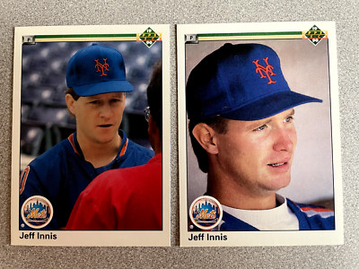 (2) 1990 Upper Deck Jeff Innis Baseball Error & Corrected Cards #562 ...