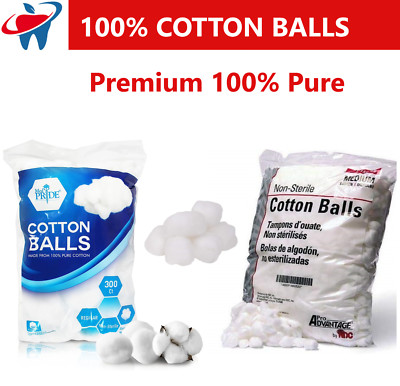Dental Medical Facial 100% Cotton Pads Cotton Balls, All Purpose Use, 2000/Pk
