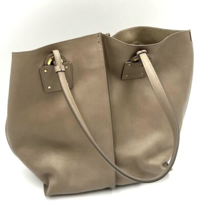 CHLOÉ Vick Motty Gray Leather Medium Tote | eBay