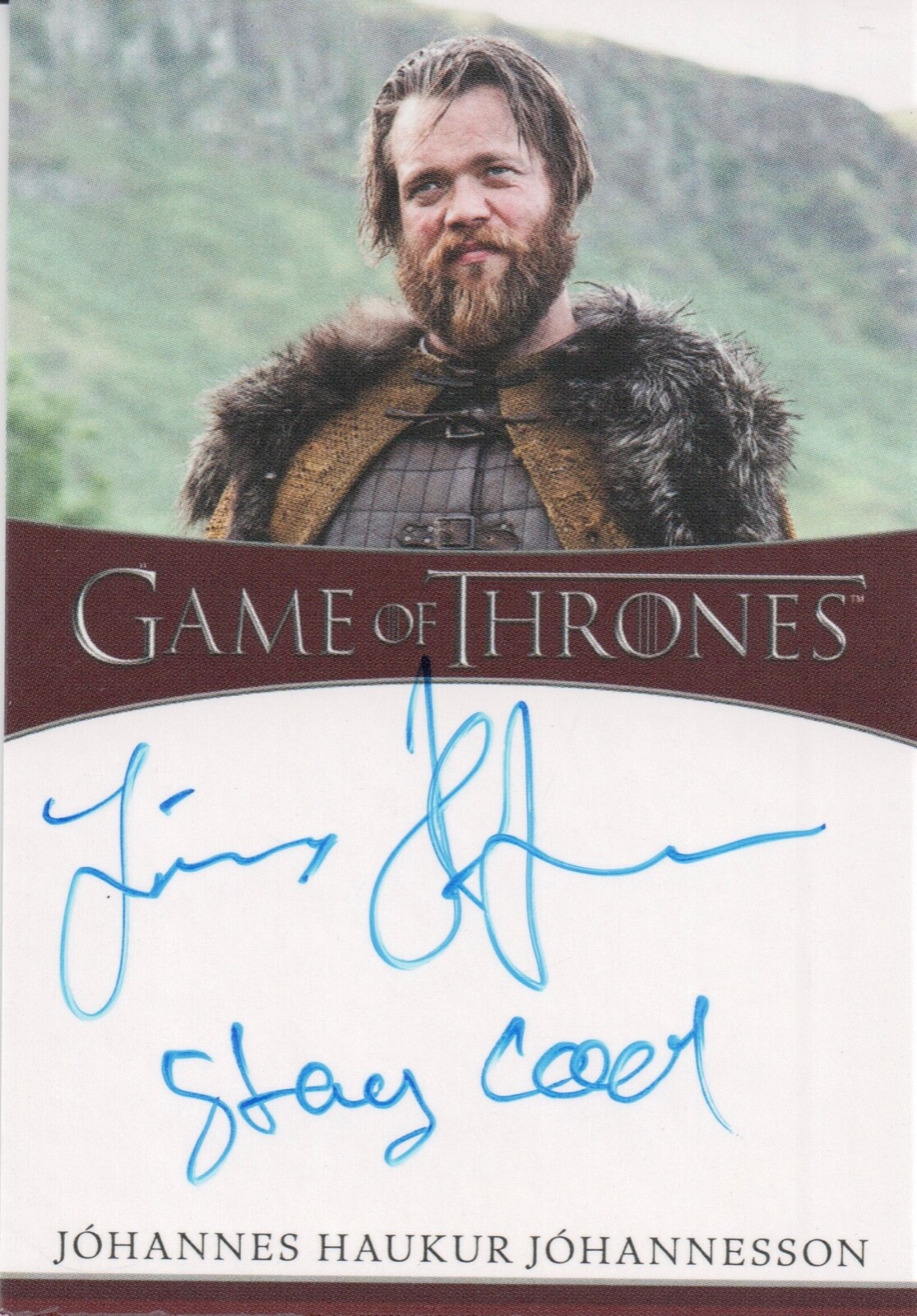Game of Thrones Iron Anniversary 1, Johannesson Inscription Autograph Card