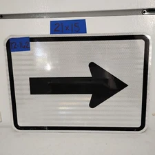 Authentic Road Traffic Street Sign Arrow Right/Left 15"x21" 12-162
