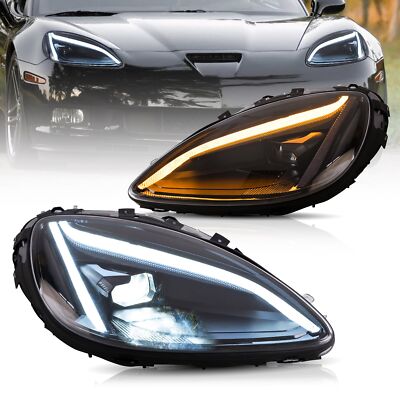2x LED Scheinwerfer für Chevrolet Chevy Corvette C6 Basis 427 Z06 ZR1 2005-2013