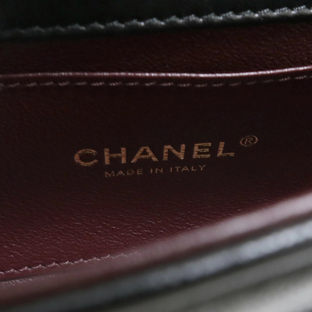 Chanel Coco Mark Matelassé 20 Mini Camellia Chain Black Shoulder Bag #BCB031 image 10