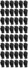 48 PK Wholesale Bulk Winter Gloves Men Woman, Warm Winter Thermal Gloves Black
