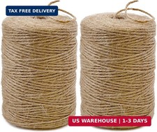 2Pack 2mm Natural Jute Twine String 1600 Feet Long Twine String for Crafting Gar