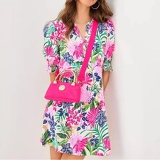 Lilly Pulitzer The Delsie Dress Multi Endless Summers Tropical Floral XS NWOT