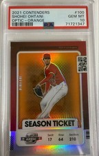 Panini Contenders Optic Shohei Ohtani 2021 Orange Collector Card Rare MLB Graded
