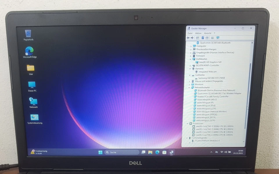 Dell Latitude 3580 · i3-6006U · 8GB · 250GB, Foto 3 von 5