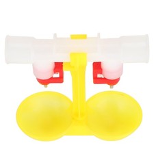 �11PCS Double Nipple Chicken Cup Waterer Ball Valve Drinker With 2 Bowls Hanging