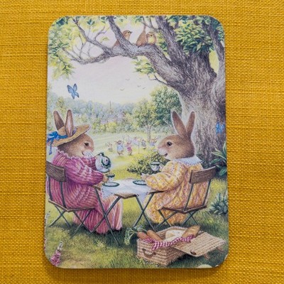 Holly Pond Hill Christian Inspirations Bunny Tea Greeting Card