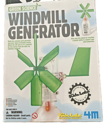 Green Science Windmill Generator Kidz Labs STEM Science Kit Sealed Eco Toy