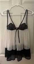 Victoria's Secret Vintage Y2K Babydoll Slip in Black/White, Size M