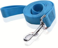 Nylon Dog Leash 6 FT Long Walking Training 5/8 Inch Wide Blue Medium Large