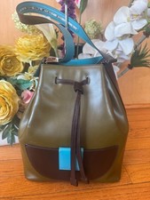 SALVATORE FERRAGAMO BA-21 0779 multi color bucket  BAG PURSE (210