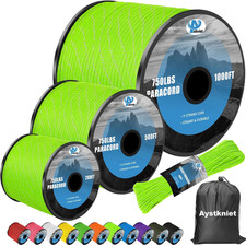 750Ib Reflective Paracord Rope,100' 200' 500' 1000', 4Mm 11 Strand Parachute Spo