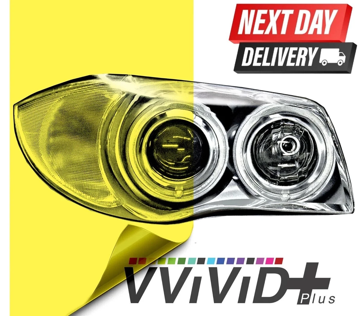 VViViD + Faro Tinte Aire Amarillo Luz Trasera Automotriz Tintes Premium