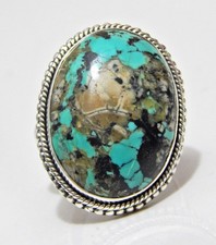Natural turquoise Ring 925 Sterling Silver Ring Wedding Jewelry- gift for Her