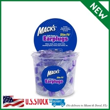 Mack's Slim Fit Soft Foam Earplugs, 100 Pair - Individually Wrapped - Small Ear