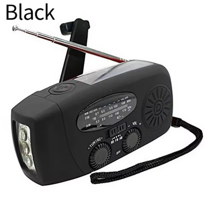 Portable Hand Crank Solar Radio FM AM NOAA LED Flashlight