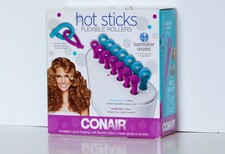 NEW Conair Hot Sticks Flexible Rollers Tourmaline Ceramic Medium Small FLAW