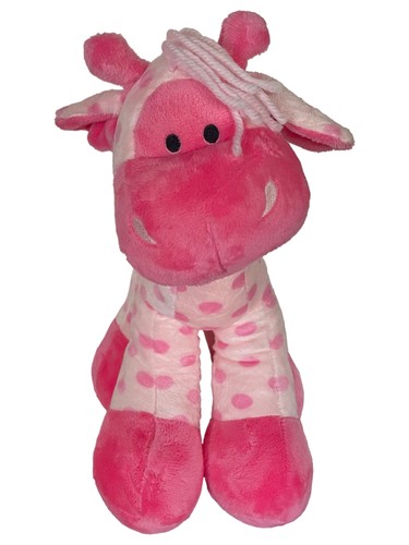 Linzy Toys Plush Pink Giraffe 15" Polka Dot Jungle Pal Stuffed Animal - Imagen 1 de 3