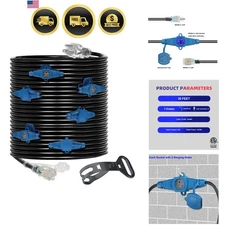 Extension Cord 30ft 7 Outlet Heavy Duty Power Strip Multiple Outlets