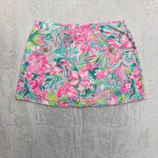 Lilly Pulitzer Skort Skirt Womens Medium Floral Lined Stretch Golf Tennis