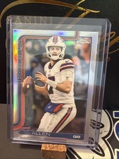 2025 Topps Chrome Josh Allen Refractor #34 Buffalo Bills