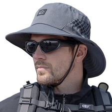Fishing Hat, UPF50 Wide Brim Sun Hat for Men Women, UV Protection Hiking Bea...
