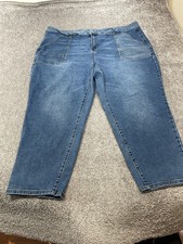 Terra & Sky Women’s Jeans Plus Sz 26W Denim Blue Straight Leg High Rise
