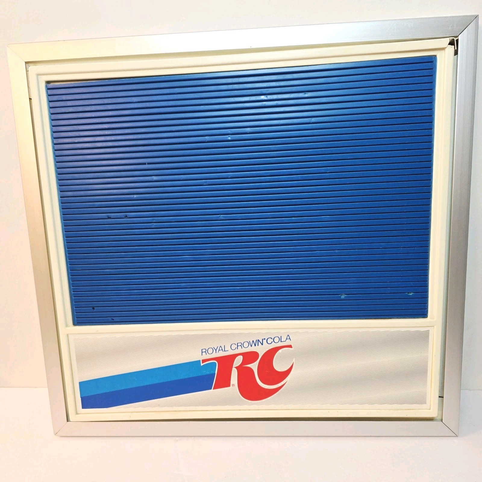 Vtg 90's Royal Crown Cola RC Aluminum Frame Menu Advertising Board Sign