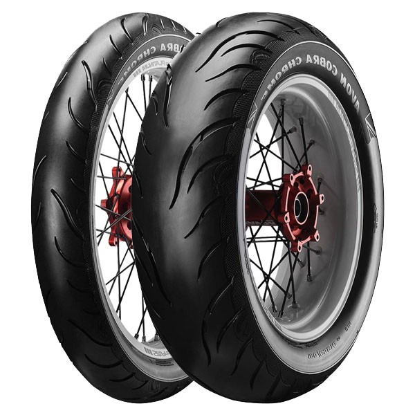 TYRE PAIR AVON 130/90-16 COBRA CHROME AV91 + MT90-16 COBRA CHROME AV92