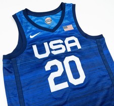Nike Team USA Tokyo 2020 Olympics Basketball Jersey Men's Large Blue United