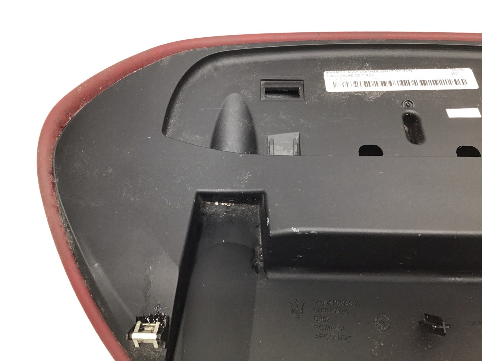 MASERATI GHIBLI SPEEDOMETER GAUGE CLUSTER UPPER PANEL TRIM Pad Red 2014 - 2016