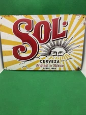 SOL Cerveza- Metal Sign for Bar/Man Cave/Garage/Game Room/Office