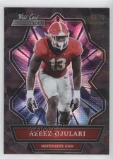 2021 Wild Card Alumination Holo-Lux Black /75 Azeez Ojulari Rookie RC 0i21. rookie card picture