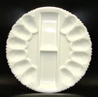 Vintage L.E. Smith Milk Glass Deviled Egg Plate Relish Tray
