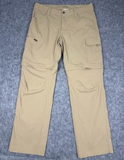 Columbia Men's 36x32 Omni Shield Pants Advanced Repellency Khaki Convertible EUC