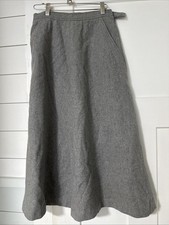 JG Hook Women's Wool Light Gray Midi Skirt 6