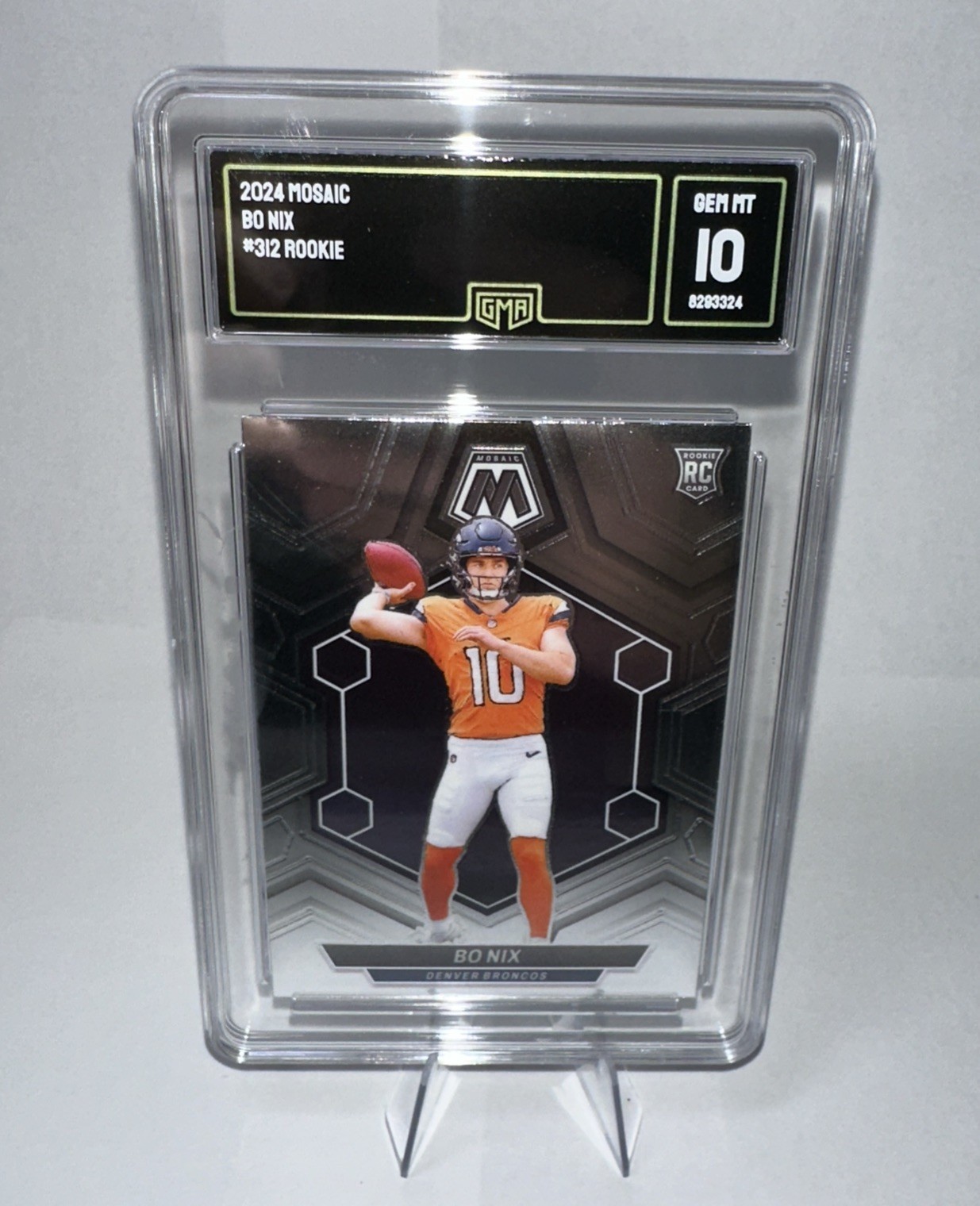 2024 Panini Mosaic - Rookies Bo Nix #312 (RC) GEM MINT 10