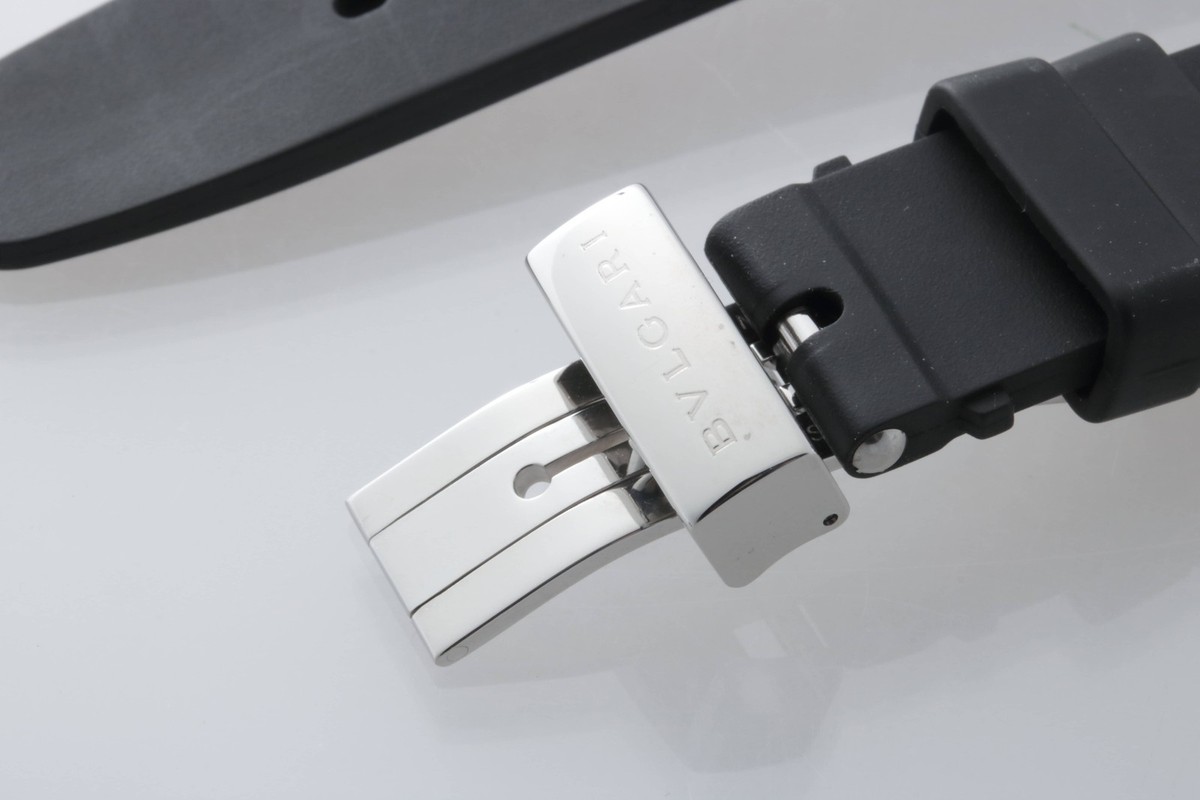 GENUINE 19MM Bvlgari RT45 Rettangolo Rubber Steel Watch Bracelet