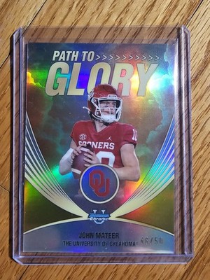 2025 Bowman Chrome U - Path to Glory - John Mateer Gold /50 #PG-20