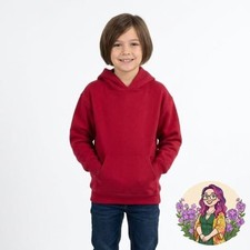 Hanes EcoSmart Kids Red Pullover Fleece Hoodie