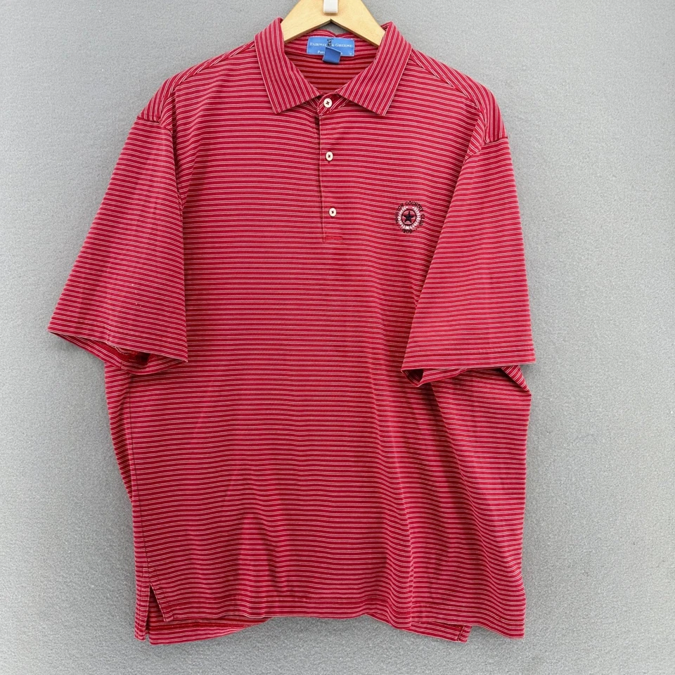 Conjunto de Camisa Polo de Golf Fairway & Greene Para Hombres De Colección Rayas Houston Country Club L Foto 3 de 4