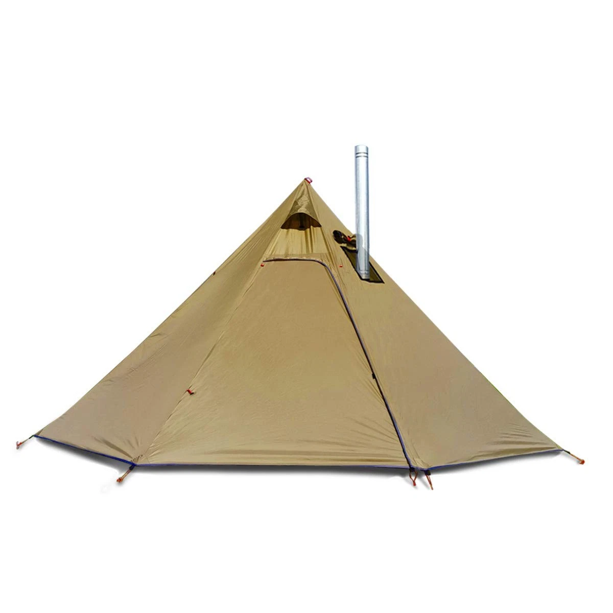 4 Persons 5lb Lightweight Tipi Hot Tents with Stove Jack, 7'3" Standing Room,...