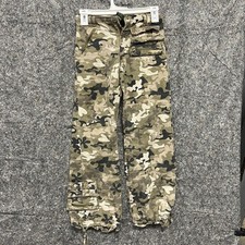 Squeeze New York Pants Women 8 Camouflage Ankle Straight Button Casual